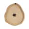 19" x 20" Brown Wood Wavy Decorative Wall Clock with Black Accents